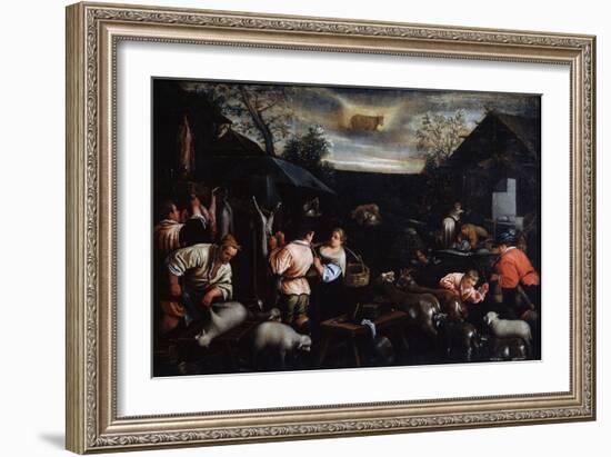 April' (From the Series 'The Seasons), Late 16th or Early 17th Century-Leandro Bassano-Framed Giclee Print