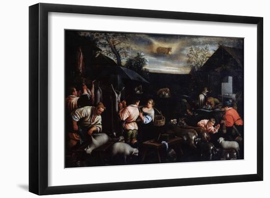 April' (From the Series 'The Seasons), Late 16th or Early 17th Century-Leandro Bassano-Framed Giclee Print