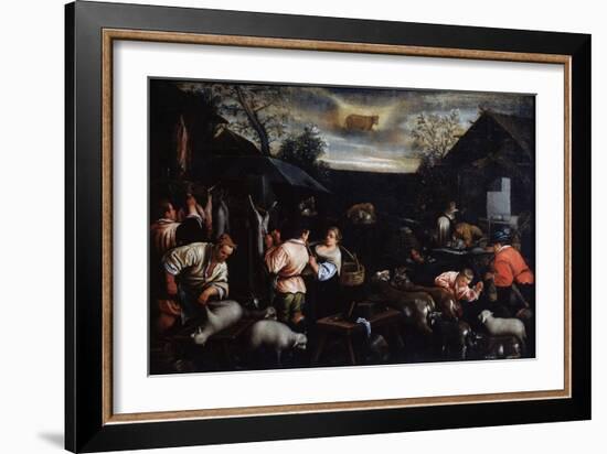 April' (From the Series 'The Seasons), Late 16th or Early 17th Century-Leandro Bassano-Framed Giclee Print