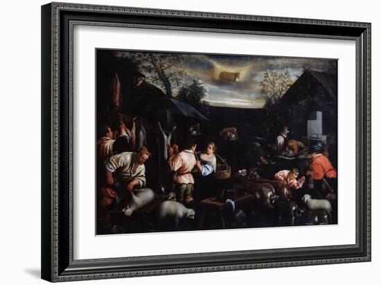 April' (From the Series 'The Seasons), Late 16th or Early 17th Century-Leandro Bassano-Framed Giclee Print