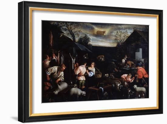 April' (From the Series 'The Seasons), Late 16th or Early 17th Century-Leandro Bassano-Framed Giclee Print