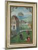 April Leaf from a Calendar Book of Hours-Simon Bening-Mounted Giclee Print