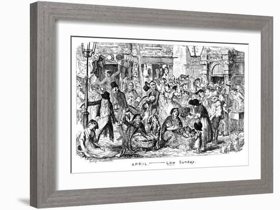 April - Low Sunday, 19th Century-George Cruikshank-Framed Giclee Print