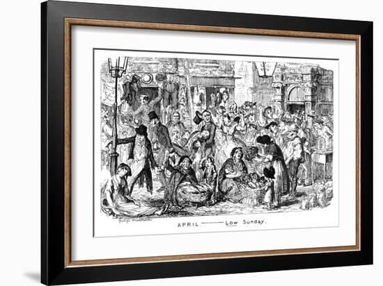 April - Low Sunday, 19th Century-George Cruikshank-Framed Giclee Print