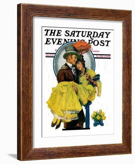 "April Shower," Saturday Evening Post Cover, April 23, 1927-Elbert Mcgran Jackson-Framed Giclee Print