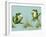 April Showers - Frogs with Grass-Peggy Harris-Framed Giclee Print