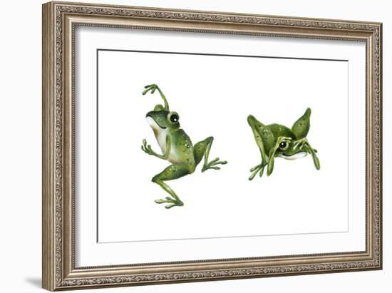 April Showers - Frogs-Peggy Harris-Framed Giclee Print