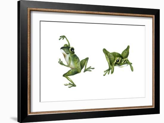 April Showers - Frogs-Peggy Harris-Framed Giclee Print