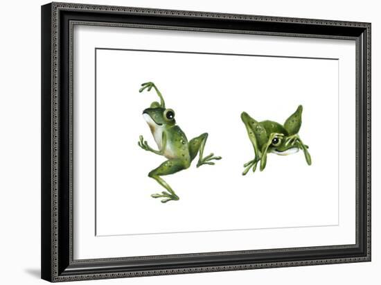 April Showers - Frogs-Peggy Harris-Framed Giclee Print