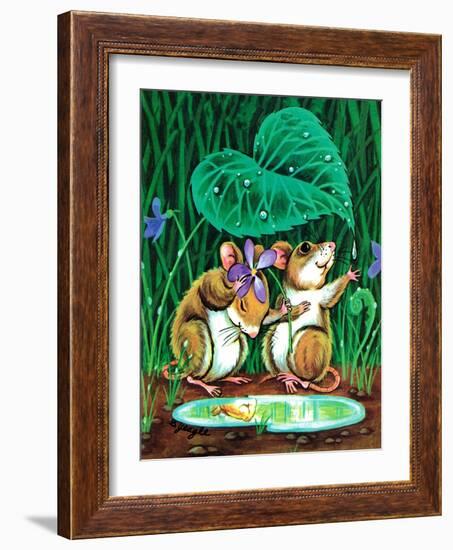 April Showers - Jack & Jill-Edith Osborn Corbett-Framed Giclee Print