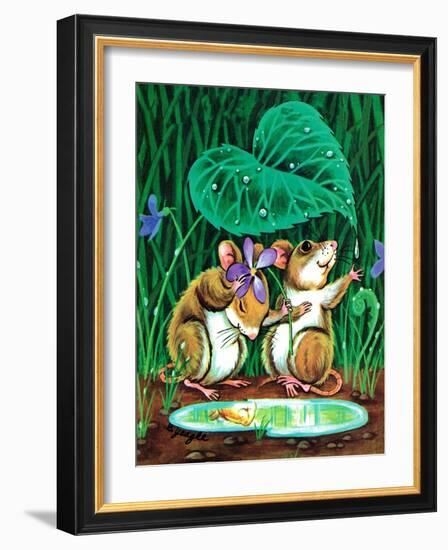 April Showers - Jack & Jill-Edith Osborn Corbett-Framed Giclee Print