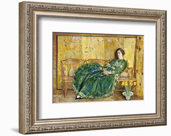 April (The Green Gown), 1920-Childe Hassam-Framed Art Print