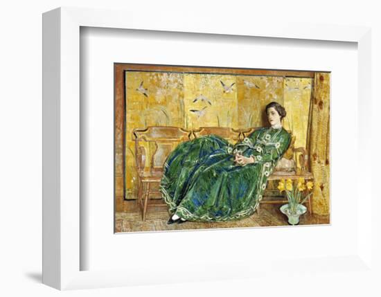 April (The Green Gown), 1920-Childe Hassam-Framed Art Print