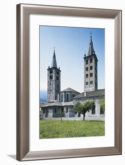 Apse and Bell Towers of the Cathedral of Aosta, Italy-null-Framed Giclee Print