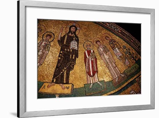 Apse Mosaic with Christ and Saints-null-Framed Giclee Print