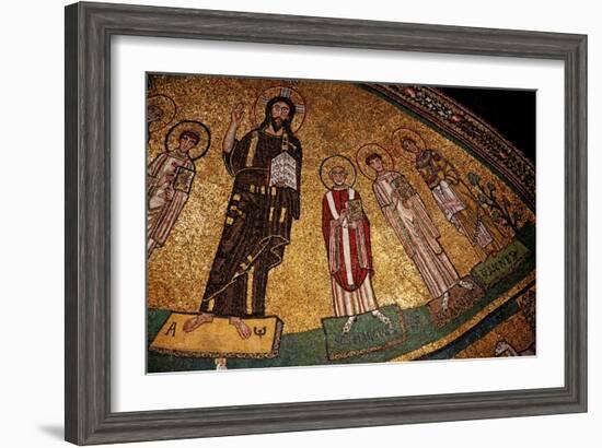 Apse Mosaic with Christ and Saints-null-Framed Giclee Print