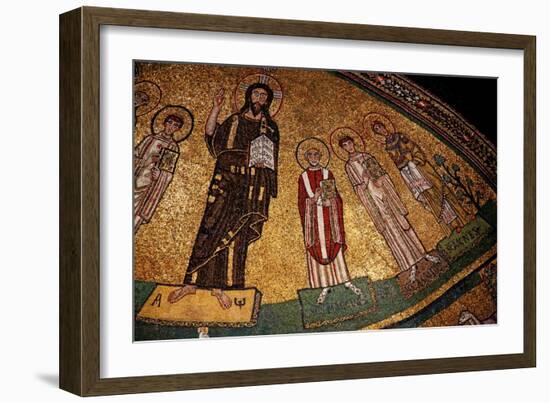 Apse Mosaic with Christ and Saints-null-Framed Giclee Print