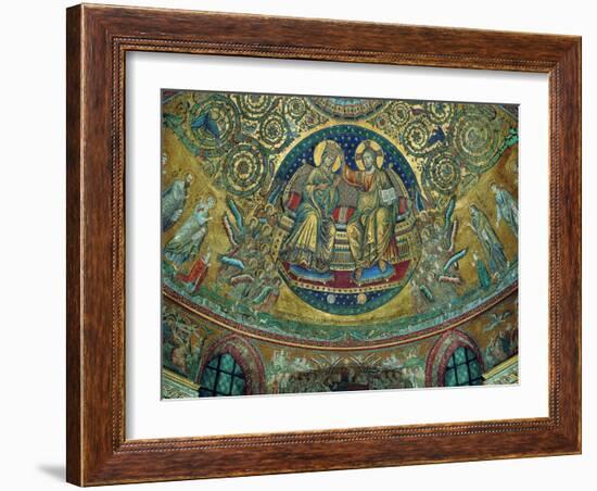 Apsidal Mosaic in Santa Maria Maggiore, Rome. Christ Crowning the Virgin-Hans Burgkmair-Framed Giclee Print