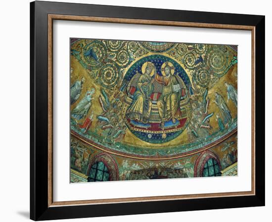 Apsidal Mosaic in Santa Maria Maggiore, Rome. Christ Crowning the Virgin-Hans Burgkmair-Framed Giclee Print