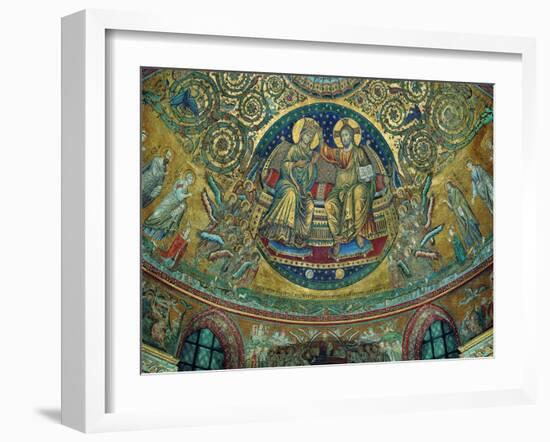 Apsidal Mosaic in Santa Maria Maggiore, Rome. Christ Crowning the Virgin-Hans Burgkmair-Framed Giclee Print