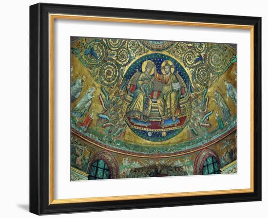 Apsidal Mosaic in Santa Maria Maggiore, Rome. Christ Crowning the Virgin-Hans Burgkmair-Framed Giclee Print