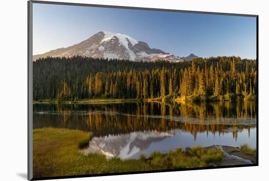 Aptly named Reflection Lake in Mount Rainier National Park, Washington State, USA-Chuck Haney-Mounted Photographic Print