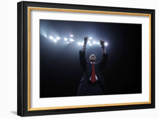 APTOPIX Campaign 2016 Trump-Charles Krupa-Framed Photographic Print