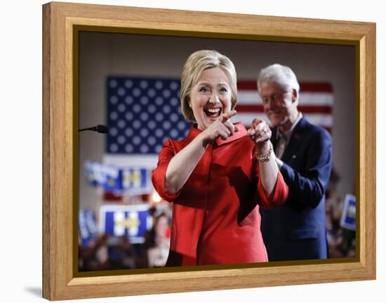 APTOPIX DEM 2016 Clinton-John Locher-Framed Premier Image Canvas