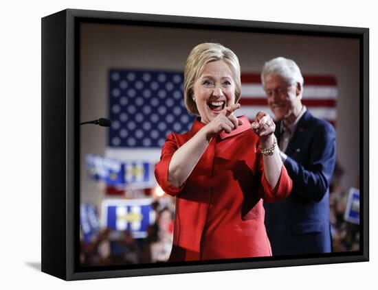 APTOPIX DEM 2016 Clinton-John Locher-Framed Premier Image Canvas