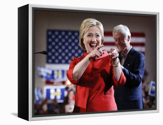APTOPIX DEM 2016 Clinton-John Locher-Framed Premier Image Canvas