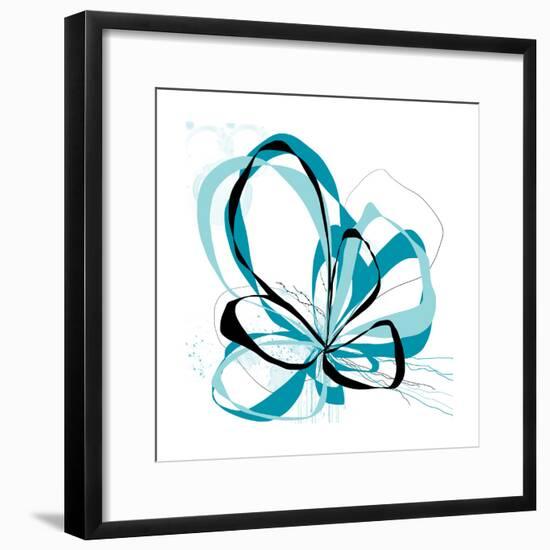 Aqua Bloom 2-Jan Weiss-Framed Art Print