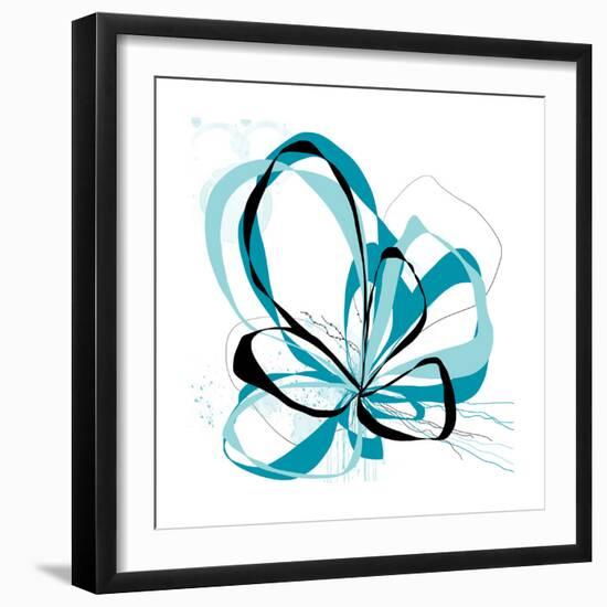 Aqua Bloom 2-Jan Weiss-Framed Art Print