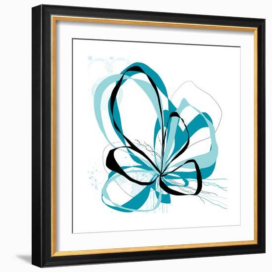 Aqua Bloom 2-Jan Weiss-Framed Art Print