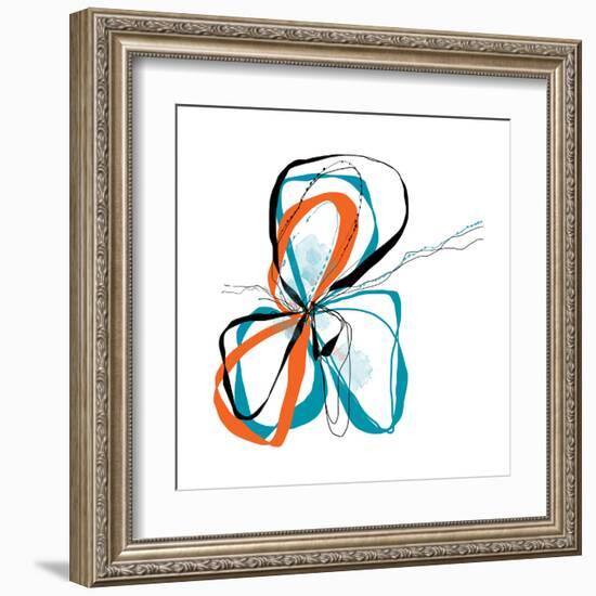 aqua Bloom-Jan Weiss-Framed Art Print