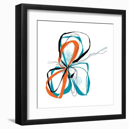 aqua Bloom-Jan Weiss-Framed Art Print