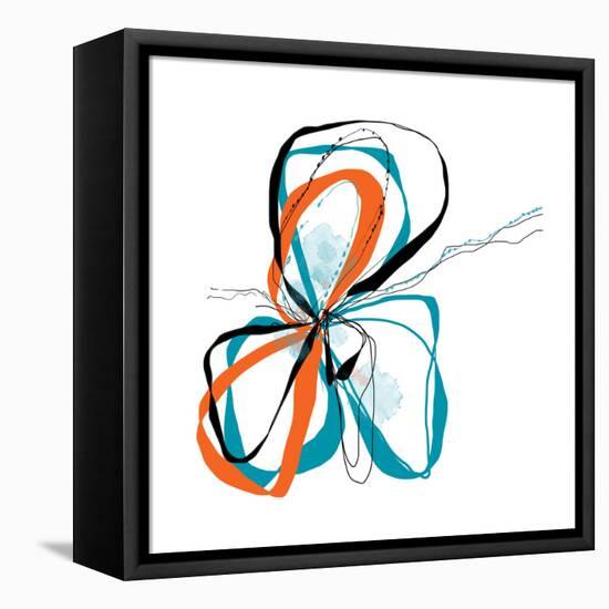 aqua Bloom-Jan Weiss-Framed Stretched Canvas