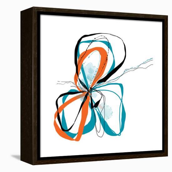 aqua Bloom-Jan Weiss-Framed Stretched Canvas