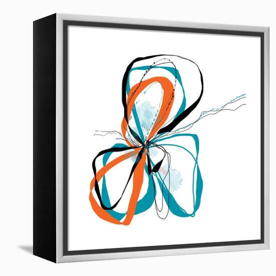 aqua Bloom-Jan Weiss-Framed Stretched Canvas