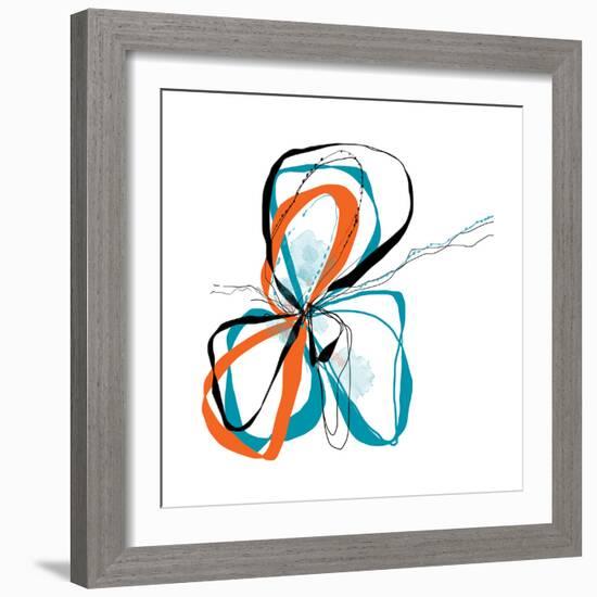 aqua Bloom-Jan Weiss-Framed Art Print