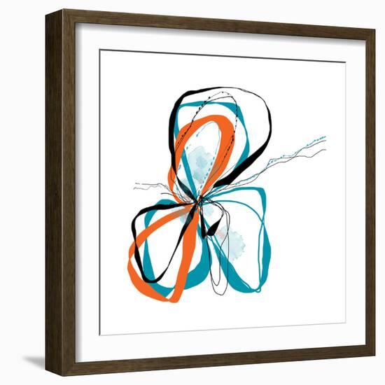 aqua Bloom-Jan Weiss-Framed Art Print