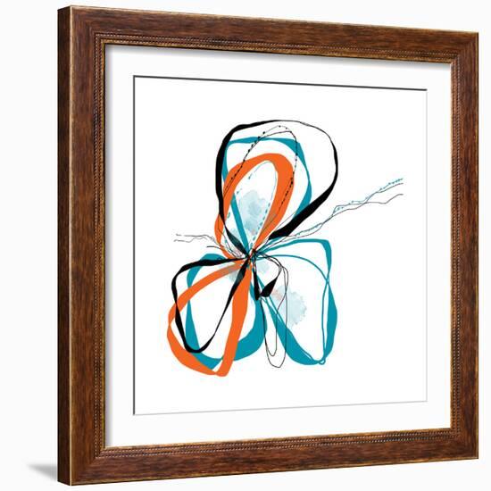 aqua Bloom-Jan Weiss-Framed Art Print