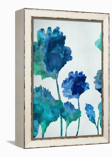 Aqua Blossom Triptych I-Vanessa Austin-Framed Stretched Canvas