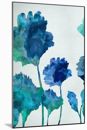 Aqua Blossom Triptych I-Vanessa Austin-Mounted Art Print