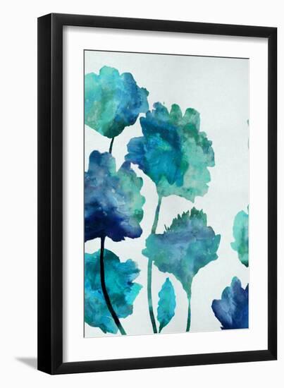 Aqua Blossom Triptych II-Vanessa Austin-Framed Art Print