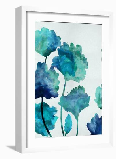 Aqua Blossom Triptych II-Vanessa Austin-Framed Art Print