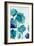 Aqua Blossom Triptych II-Vanessa Austin-Framed Art Print