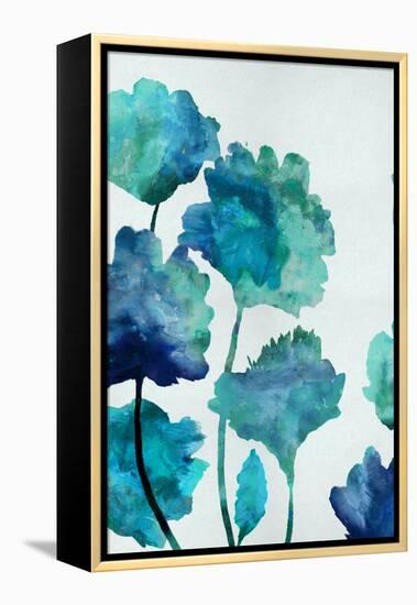 Aqua Blossom Triptych II-Vanessa Austin-Framed Stretched Canvas