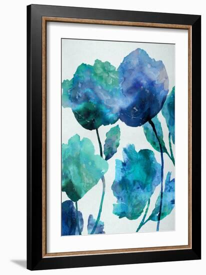 Aqua Blossom Triptych III-Vanessa Austin-Framed Art Print