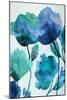 Aqua Blossom Triptych III-Vanessa Austin-Mounted Art Print