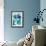 Aqua Blossom Triptych III-Vanessa Austin-Framed Art Print displayed on a wall